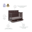Storkcraft Homestead 4 in 1 Convertible Crib with Drawer in Espresso