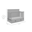 Storkcraft Homestead 4 in 1 Convertible Crib with Drawer in Pebble Gray