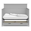 Storkcraft Homestead 4 in 1 Convertible Crib with Drawer in Pebble Gray