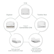 Storkcraft Moss 4 in 1 Convertible Crib with Drawer in White