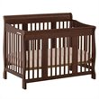 Stork Craft Tuscany Solid Pine Wood 4-in-1 Stages Baby Crib in Espresso