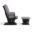 Stork Craft Tuscany Glider and Ottoman in White with Beige Cushions