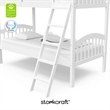 Stork Craft Long Horn Solid Wood Twin over Twin Bunk Bed in White