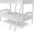 Stork Craft Long Horn Solid Wood Twin over Twin Bunk Bed in White