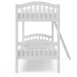 Stork Craft Long Horn Solid Wood Twin over Twin Bunk Bed in White