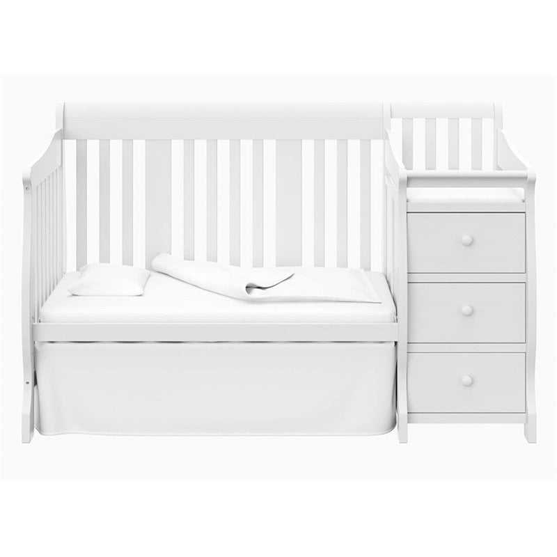 Stork Craft 4-in1 Portofino Crib & Changer Combo in White