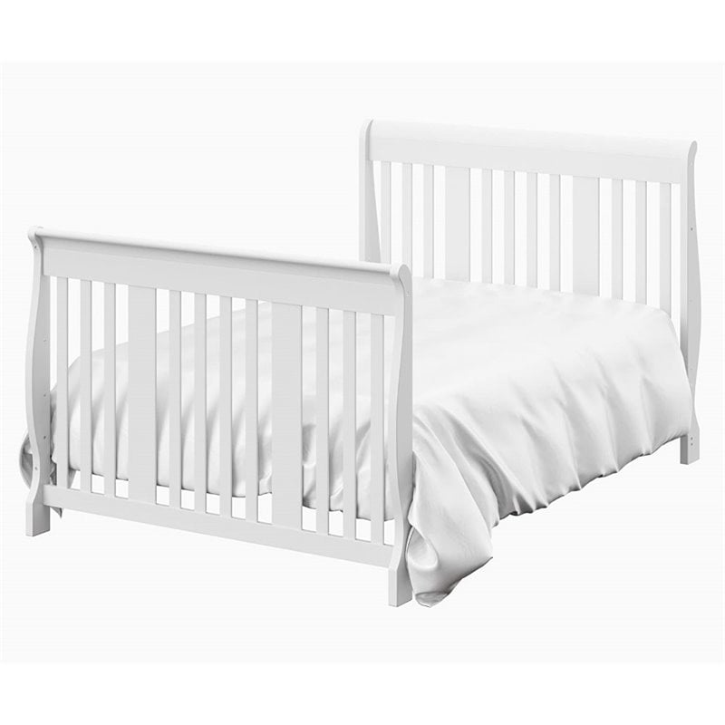 Stork Craft 4-in1 Portofino Crib & Changer Combo in White