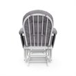 Storkcraft White Slate Hoop Glider with Ottoman in Gray Swirl
