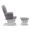 Storkcraft White Slate Hoop Glider with Ottoman in Gray Swirl