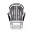 Storkcraft White Slate Hoop Glider with Ottoman in Gray Swirl