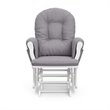 Storkcraft White Slate Hoop Glider with Ottoman in Gray Swirl