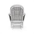 Storkcraft White Frame Hoop Glider with Ottoman in Chevron