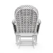 Storkcraft White Frame Hoop Glider with Ottoman in Chevron