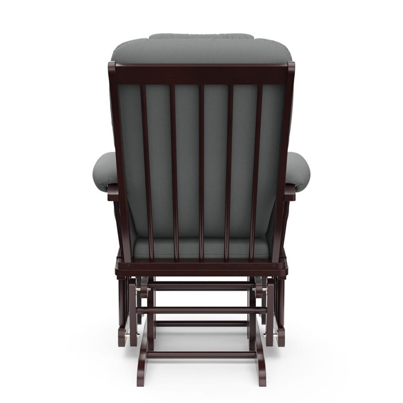 Stork Craft Custom Tuscany Glider and Ottoman in Espresso and Gray