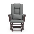 Stork Craft Custom Tuscany Glider and Ottoman in Espresso and Gray