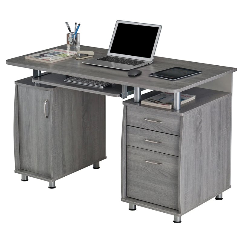 Small Computer Desk in Gray