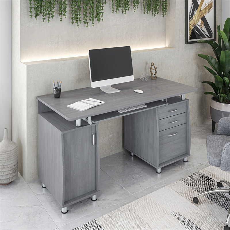 Small Computer Desk in Gray
