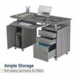 Small Computer Desk in Gray