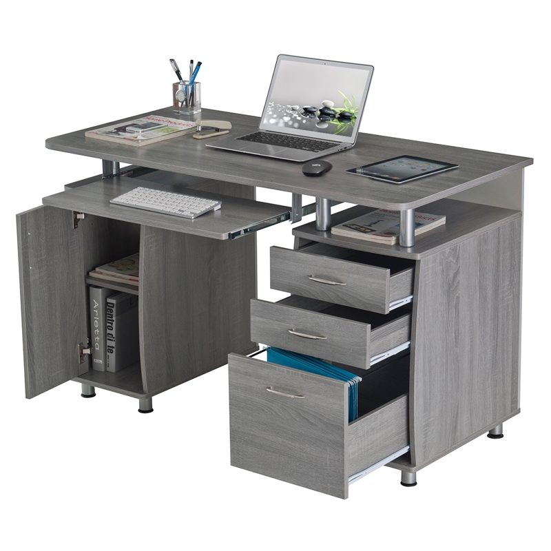 Small Computer Desk in Gray