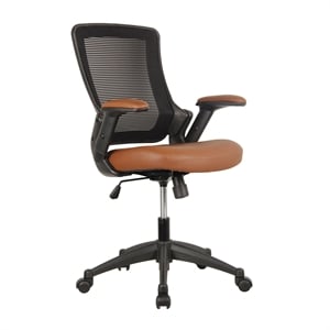 Techni Mobili Mid-Back Mesh Task Office Chair in Brown