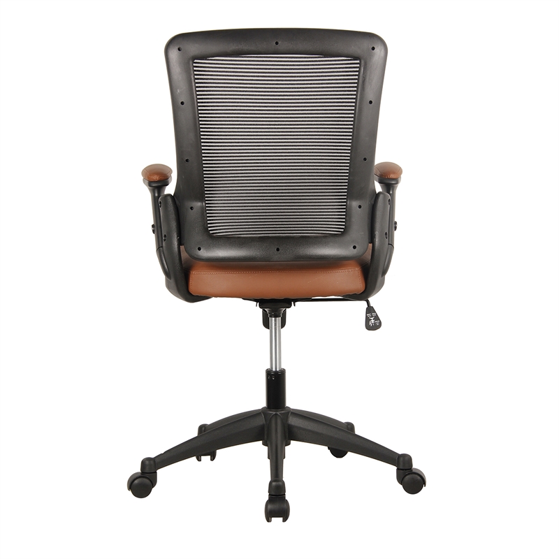 Techni Mobili Mid-Back Mesh Task Office Chair in Brown