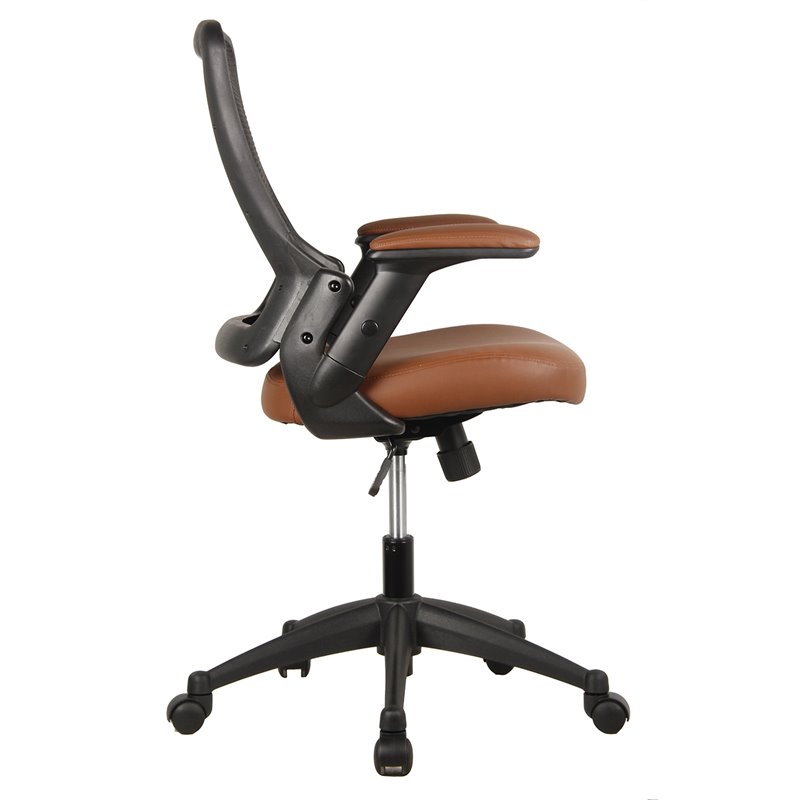 Techni Mobili Mid-Back Mesh Task Office Chair in Brown