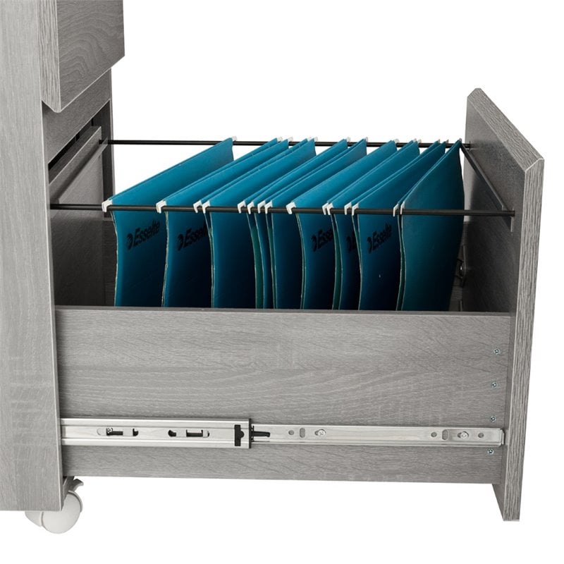Techni Mobili 2 Drawer Mobile Vertical File Cabinet in Gray