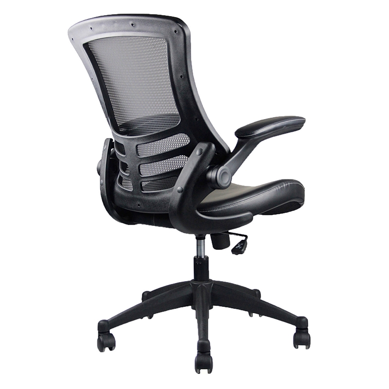 Techni Mobili Mid Back Mesh Adjustable Office Chair in Black