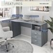 Techni Mobili Classic Writing Desk in Gray
