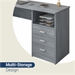 Techni Mobili Classic Writing Desk in Gray