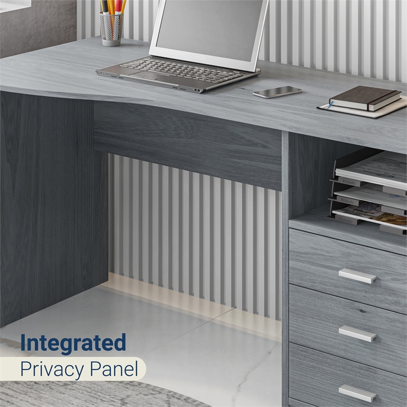 Techni Mobili Classic Writing Desk in Gray