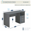 Techni Mobili Classic Writing Desk in Gray