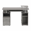 Techni Mobili Engineered Wood 2-Drawers Computer Desk with Keyboard Tray in Gray