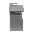 Techni Mobili Engineered Wood 2-Drawers Computer Desk with Keyboard Tray in Gray