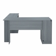 Techni Mobili Engineered Wood L-Shaped Computer Desk with Storage in Gray