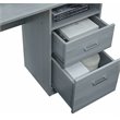 Techni Mobili Engineered Wood L-Shaped Computer Desk with Storage in Gray