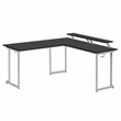Techni Sport Warrior Engineered Wood L-Shaped Gaming Desk in Black