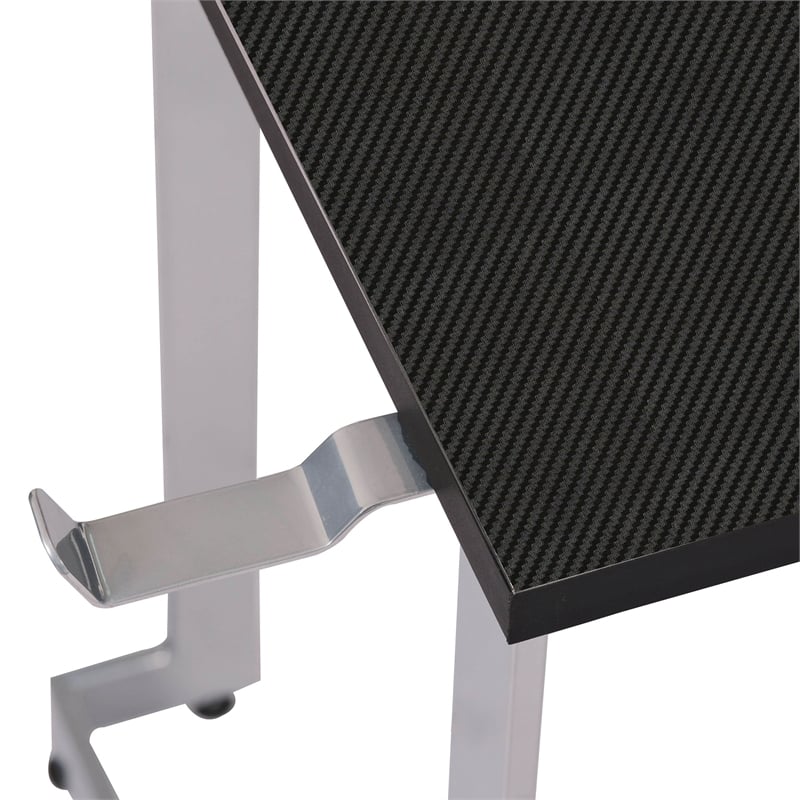 Techni Sport Warrior Engineered Wood L-Shaped Gaming Desk in Black