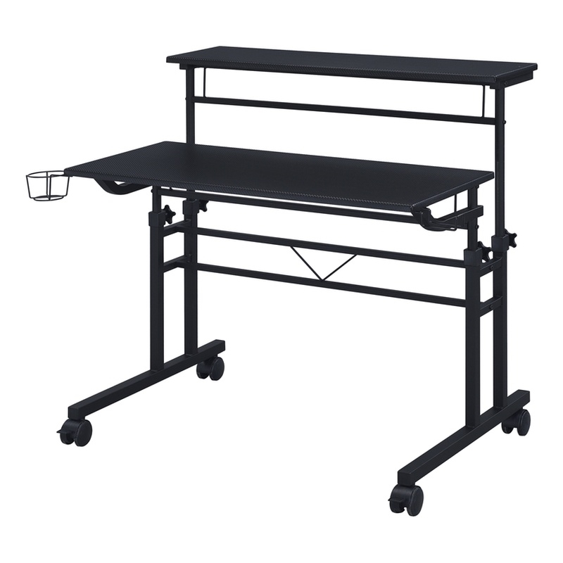 Techni Mobili Engineered Wood Adjustable Desktop/Shelves Writing Desk - Black