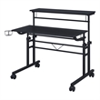Techni Mobili Engineered Wood Adjustable Desktop/Shelves Writing Desk - Black