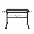 Techni Mobili Engineered Wood Adjustable Desktop/Shelves Writing Desk - Black