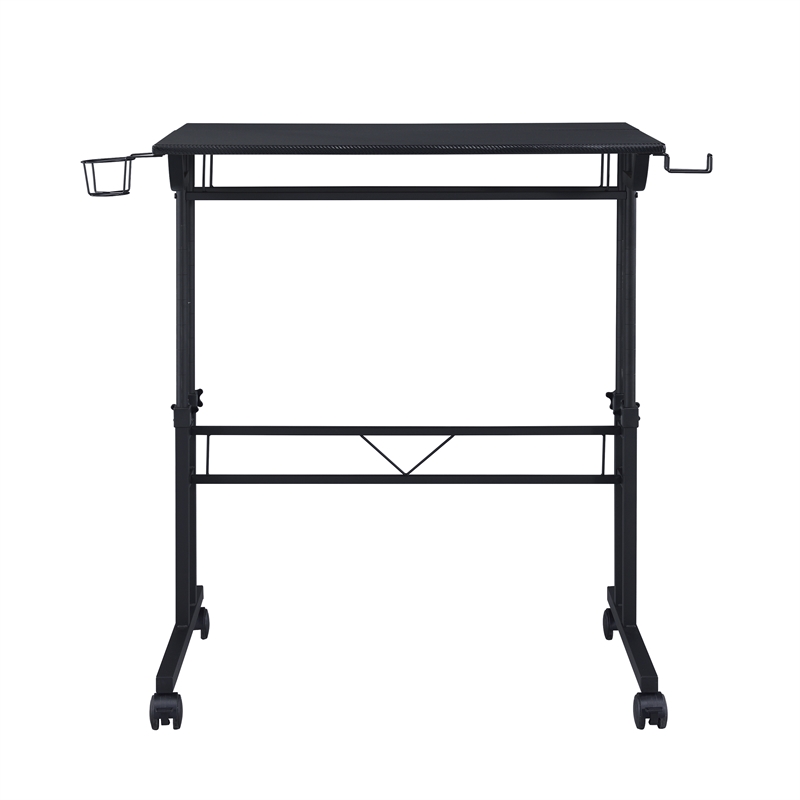 Techni Mobili Engineered Wood Adjustable Desktop/Shelves Writing Desk - Black