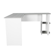 Techni Mobili Modern Engineered Wood L-Shaped Computer Desk with Shelves in Gray