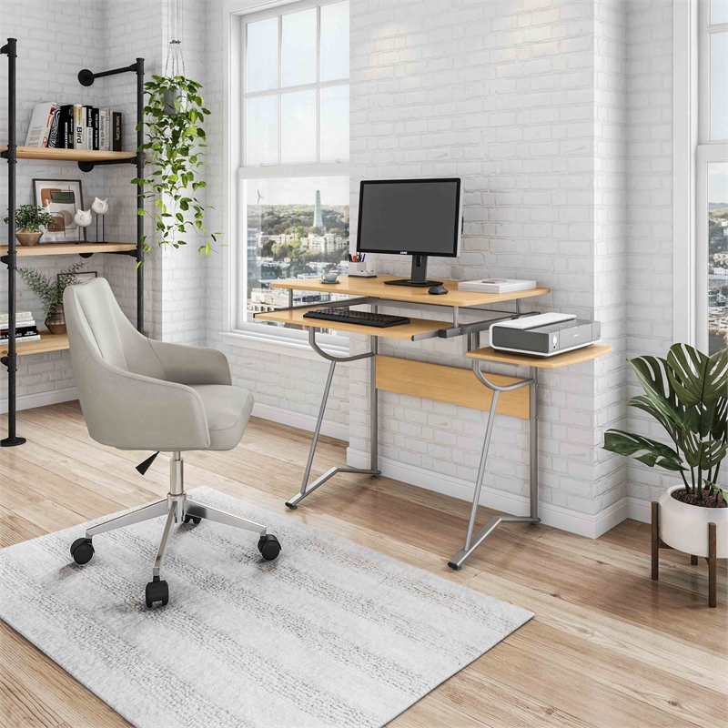 TECHNI MOBILI Cassandra Wood Comptuer Desk in Cherry