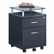 Techni Mobili Seguro 2 Drawer Wood Mobile Filing Cabinet in Graphite