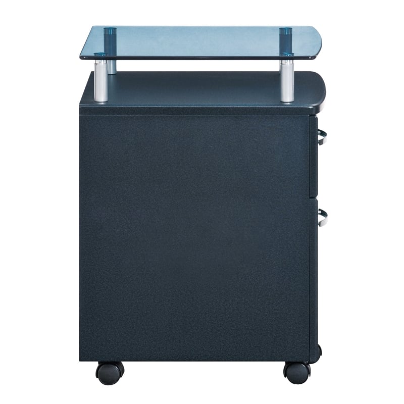 Techni Mobili Seguro 2 Drawer Wood Mobile Filing Cabinet in Graphite
