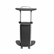 Techni Mobili Cadmus Sit-to-Stand Rolling Laptop Cart with Storage in Graphite