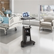 Techni Mobili Cadmus Sit-to-Stand Rolling Laptop Cart with Storage in Graphite