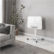 Techni Mobili Wooden Sit to Stand Tiltable Mobile Laptop Stand in White