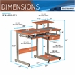 TECHNI MOBILI Conri Wood Computer Desk in Wood Grain
